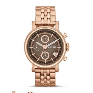 Rose Gold Fossil Watch